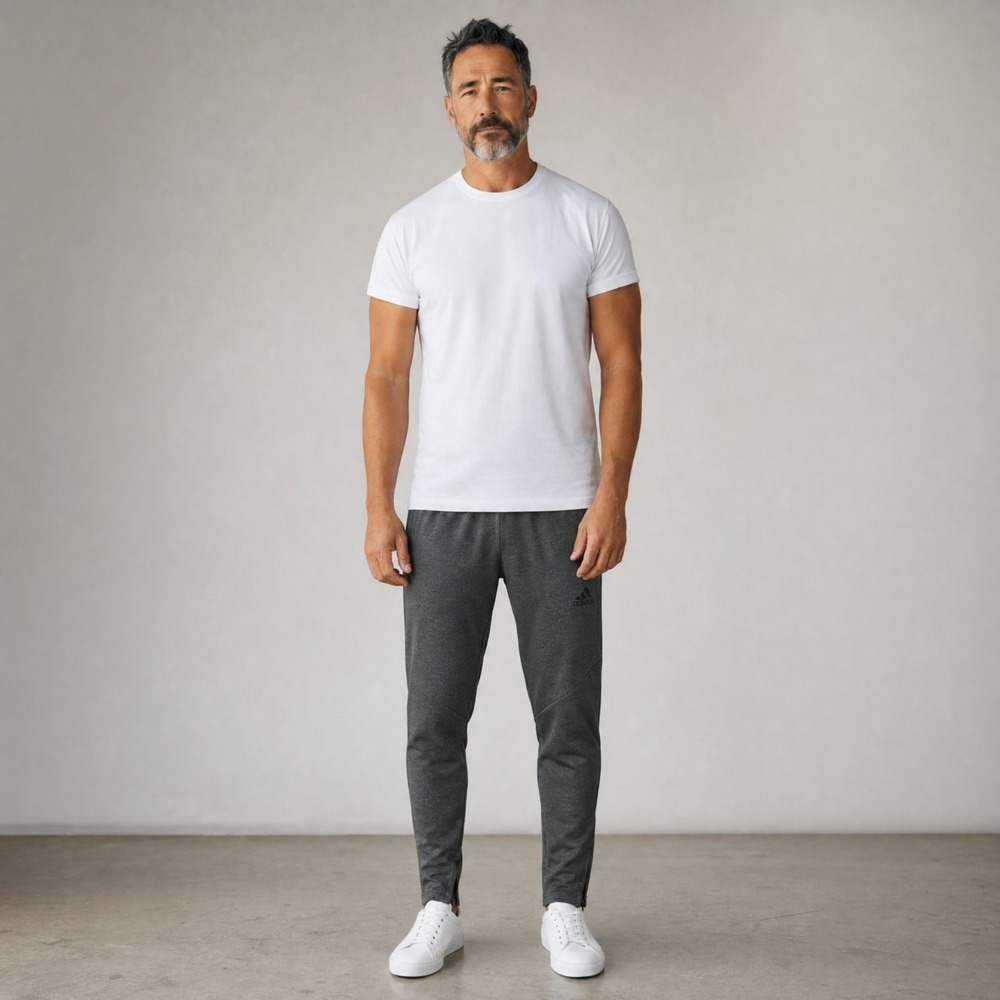 Adidas Men's Aeroready Tapered Pants Size 2XL (38X30") Gray Moisture-wicking